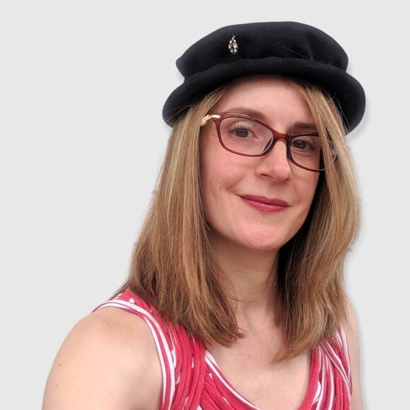 Vintage Black Wool Felt Hat 21 Fair Field Felts Neumann Endler - Picture 3 of 7